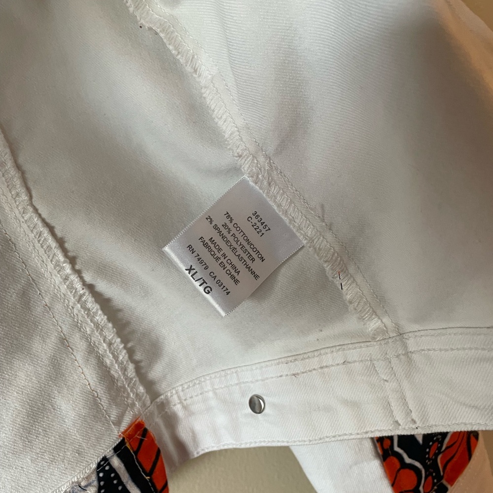 Handcrafted Jean Jacket With African Wax Fabric Panels - Picture 5 of 15